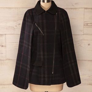 ONLY Pinar Checked Wool Cape